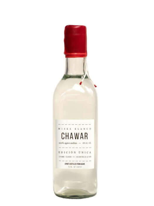 A bottle of Chawar Miske Blanco
