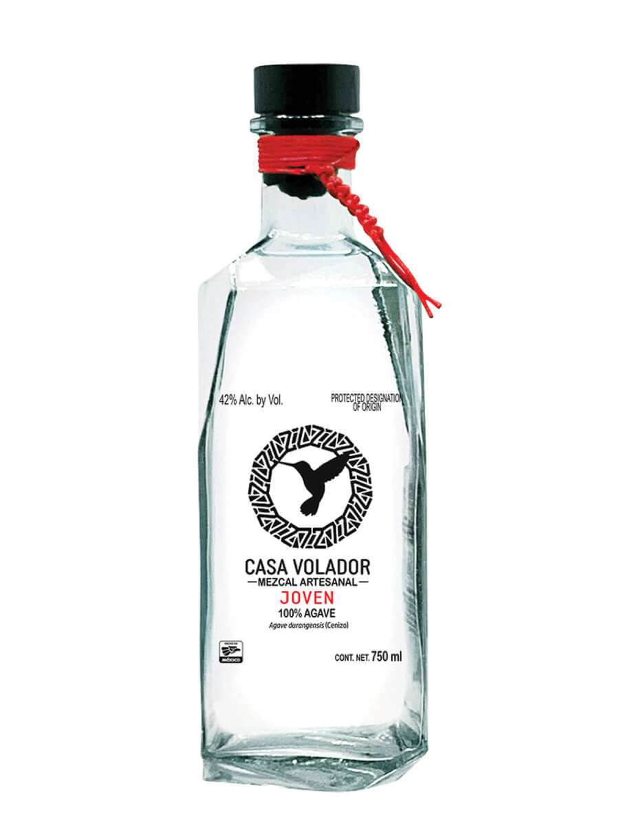 A bottle of Mezcal Casa Velador Joven