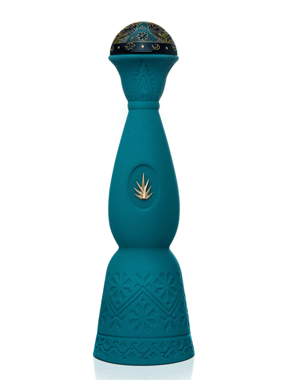 Clase Azul Mezcal Guerrero ceramic turquoise-colored bottle