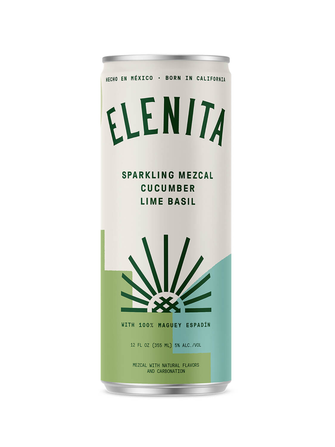 Elenita Sparkling Mezcal Cucumber Lime Basil can